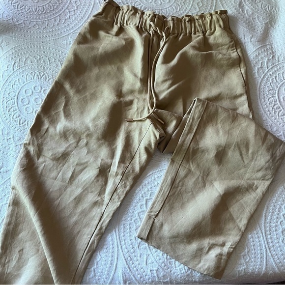 ANN TAYLOR Easy Straight Ankle Pant In Linen Blend - Picture 3 of 5
